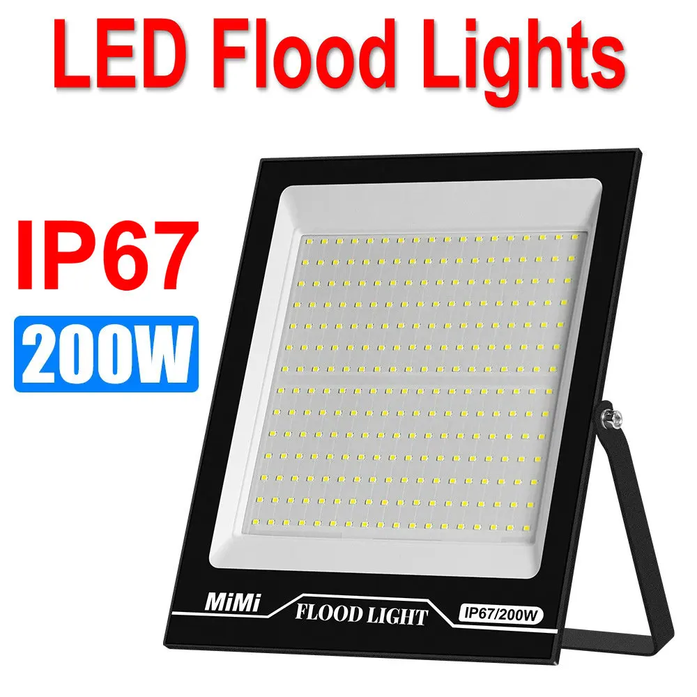 200w LED FloodLight IP67 Waterproof Outdoor Garden Projector Outdoor Lighting Spotlight Wall Flood Lights High Brightness