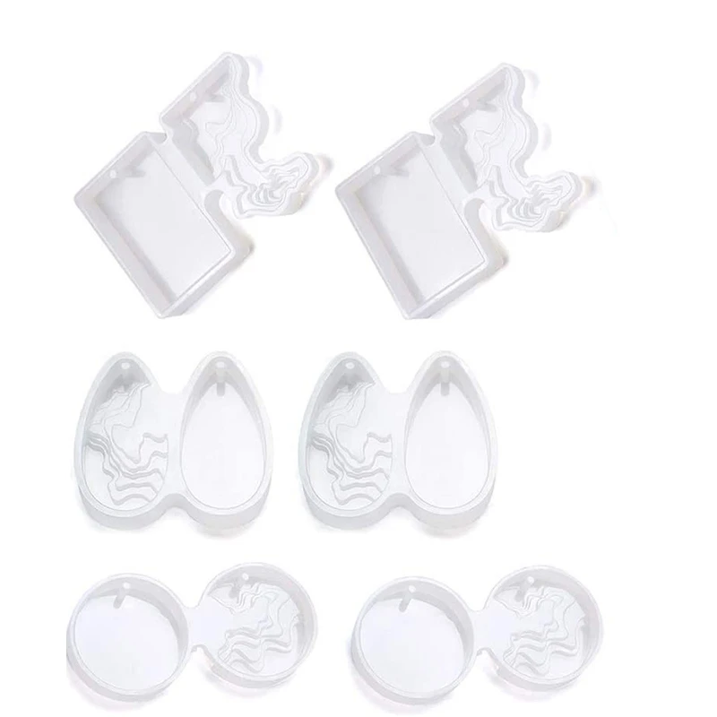 

6 Pcs Island Resin Molds DIY Ocean Style Epoxy Silicone Molds For Pendant Necklace Keychain Crafts Decoration Making