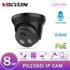 Камера видеонаблюдения Hikvision, совместимая со встроенным микрофоном, 5 Мп, 8 Мп, объектив 2,8 мм