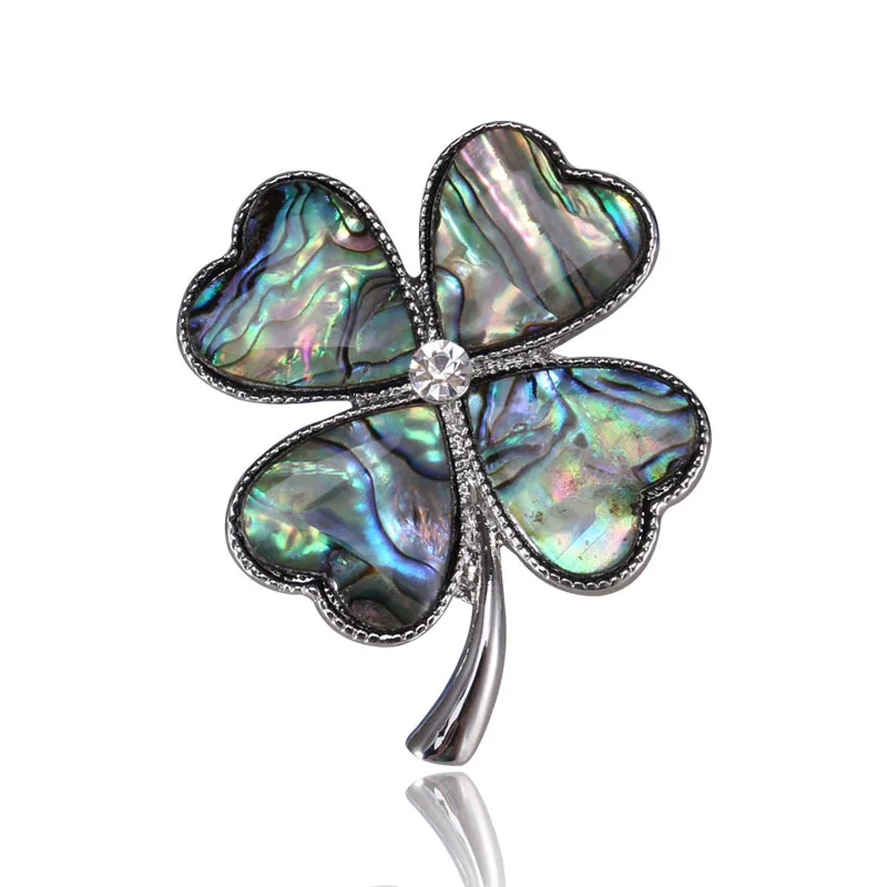 

Four Leaf Clover Brooch Romantic Flowers Jewelry Clothing Decoration Accessories Charm Girl Lover Gift Summer Broszka Damska