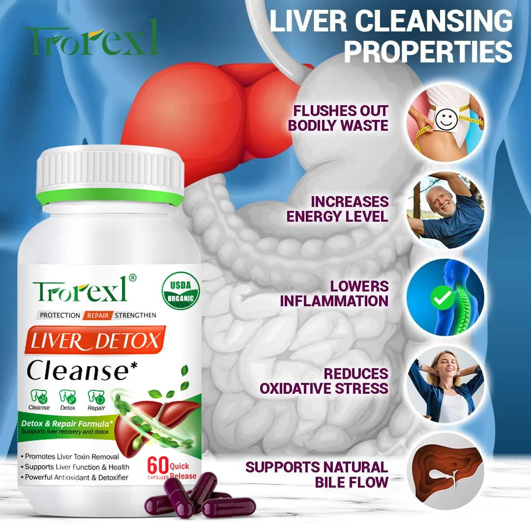 

Liver Cleansing Detox & Repair Pill Herbal Formula Supplements Cure Alcohol Damage Prevent Cirrhosis Fatty Liver Disease Capsule