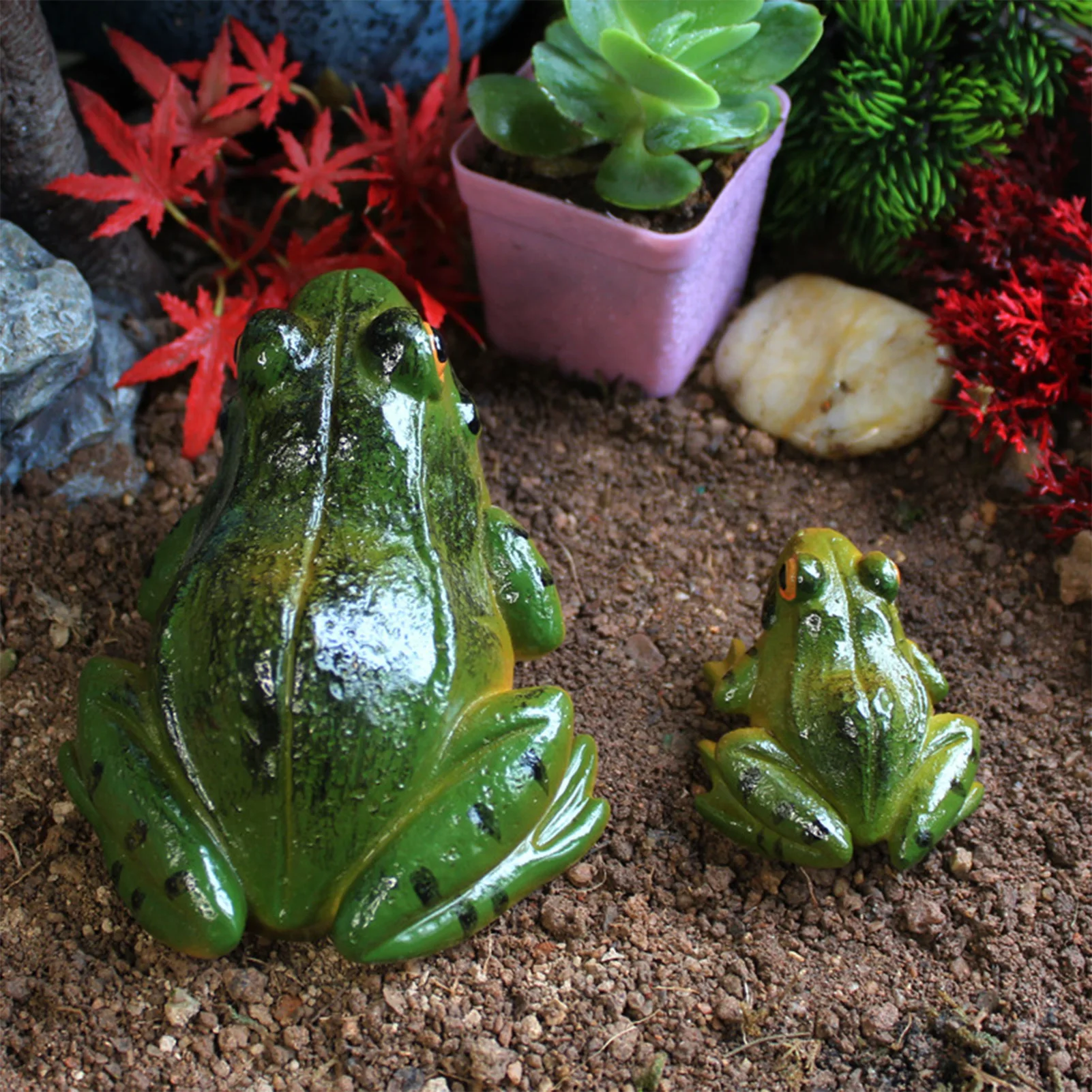 

Frog Statue Decor Frog Sitting Up Garden Statue Frog Sculptures Garden Yard Art Statues Resin Decorations Outdoor Garden Decor