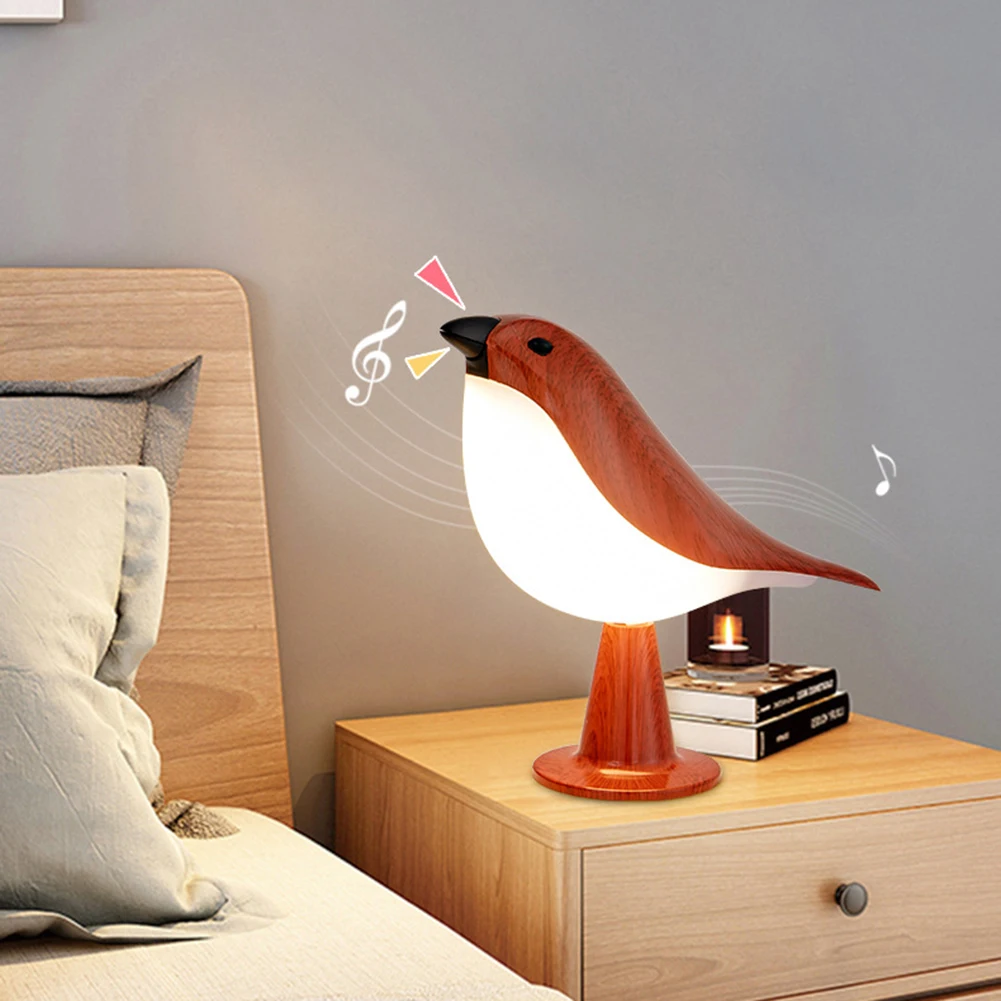 Настольная лампа с птицами и 3-цветной маленькой настольной лампой