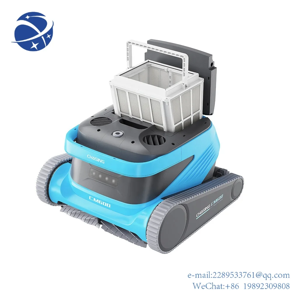 

Умный гусеничный очиститель для бассейна YYHC CM600, автоматический очиститель для бассейна, вакуумное роботизированное оборудование для подводной очистки