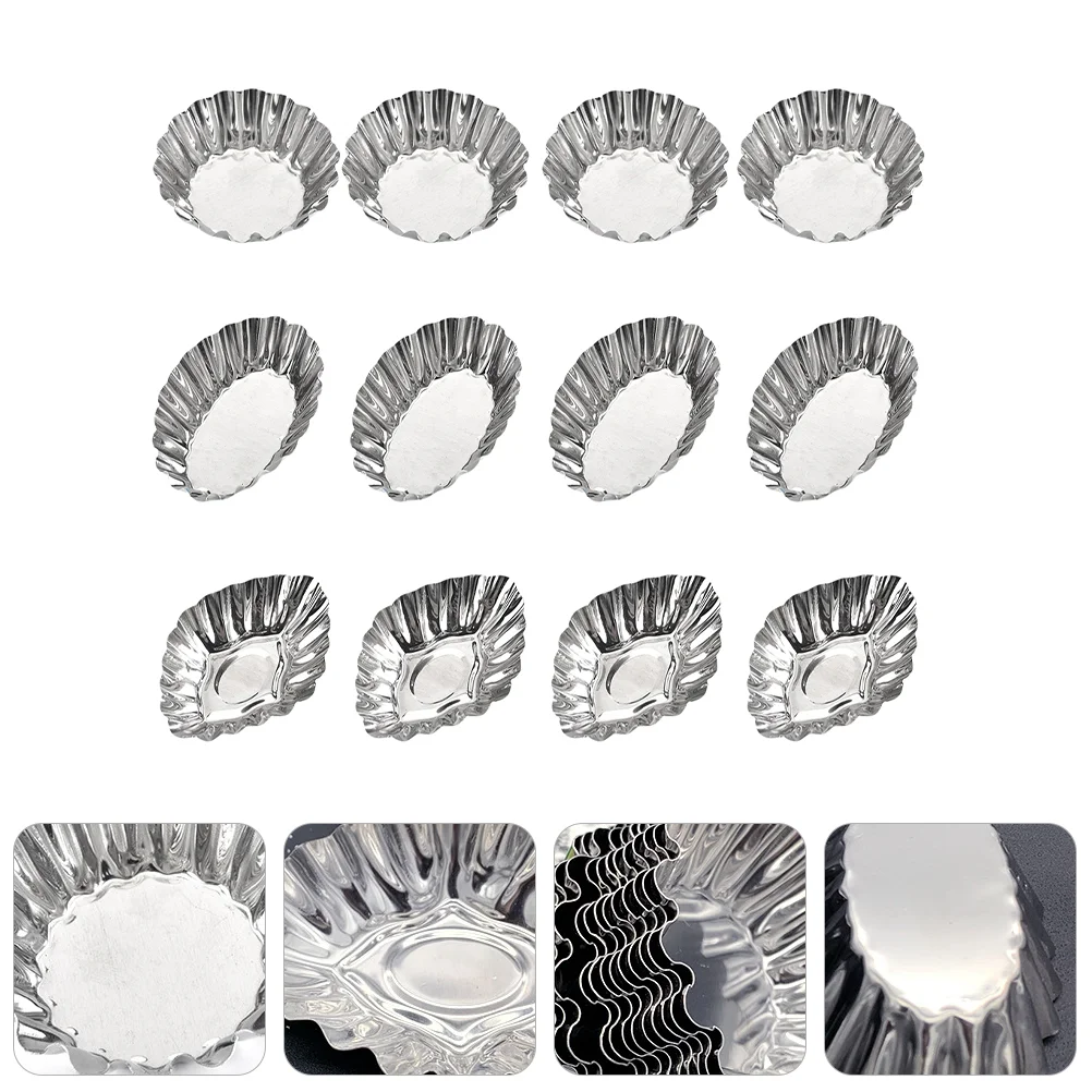 

Stainless Steel Egg Tart Molds Non-Stick Cupcake Mini Pie Mould Reusable Muffin Baking Cup Tartlets Pans Bakeware