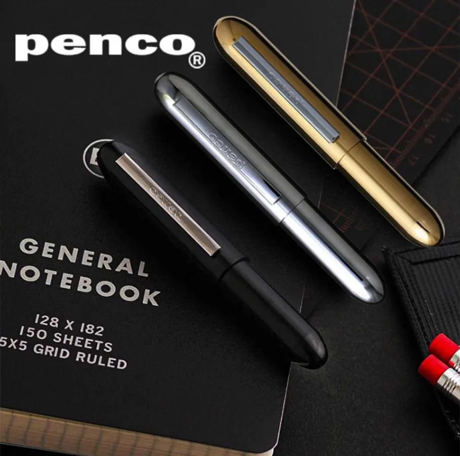 Фото Шариковая ручка HIGHTIDE PENCO Bullet, золото/серебро [FT180], наконечник 0.7 мм, совместима с черными чернилами на масляной основе №5