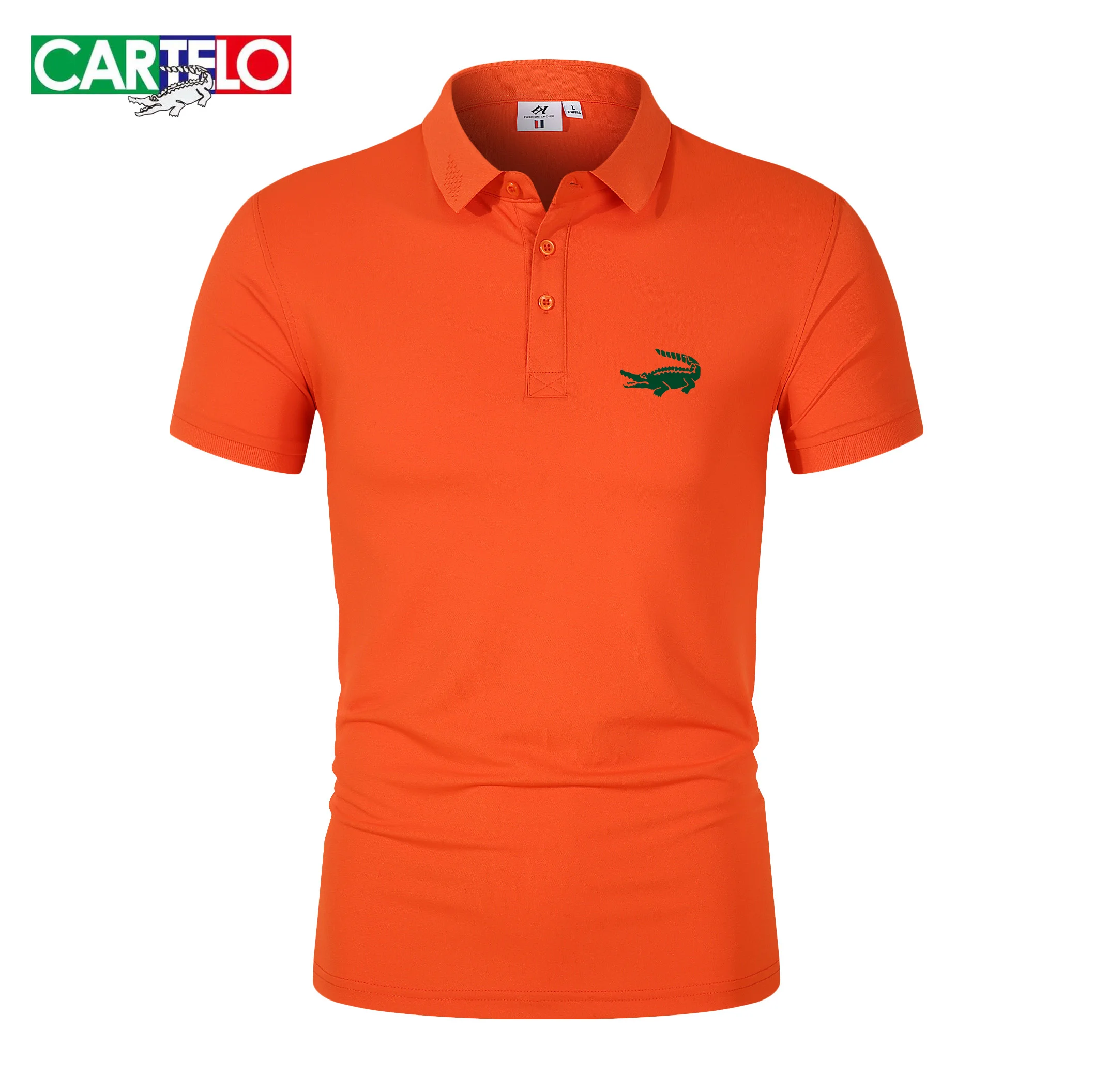 

New summer printed polo shirt Men's comfortable high-quality men's short-sleeved breathable top Business casual polo