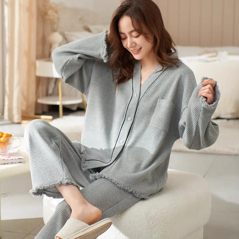 

Женский хлопковый спортивный костюм размера плюс, комплект из 2 предметов с длинным рукавом, комплект из двух предметов, свитшот, топ, повседневные брюки, блузка