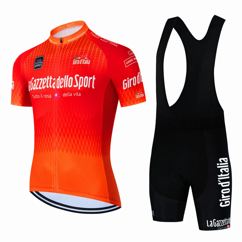 Tour De Giro D'italia Trikotajnyj Велосипедный Комплект Для Мужчин Летняя Байкерская Одежда