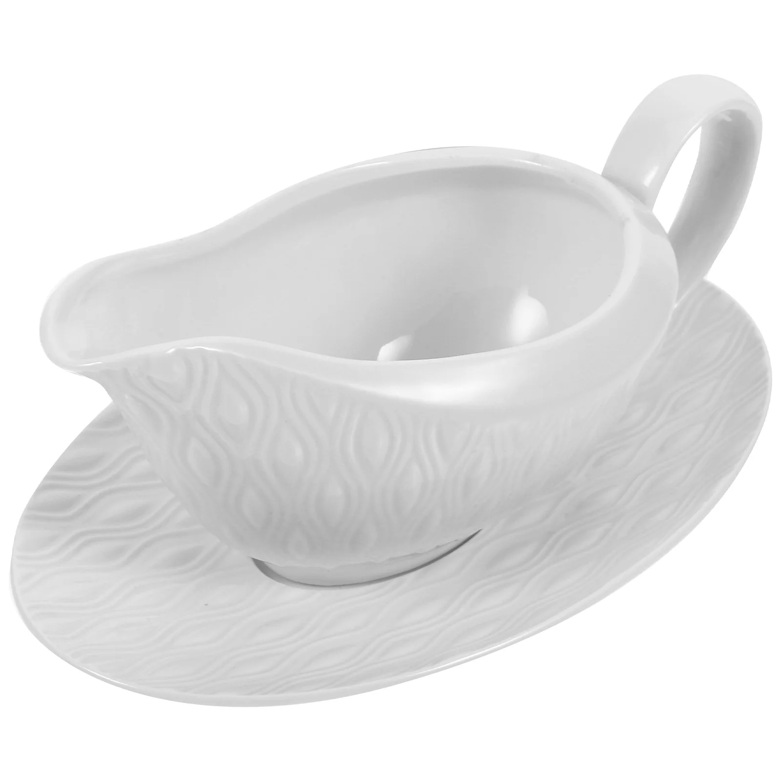 

Saucer Boats Handle Gravy Serving Ceramic Steak Dispenser Soy Bowls Pitcher Milk