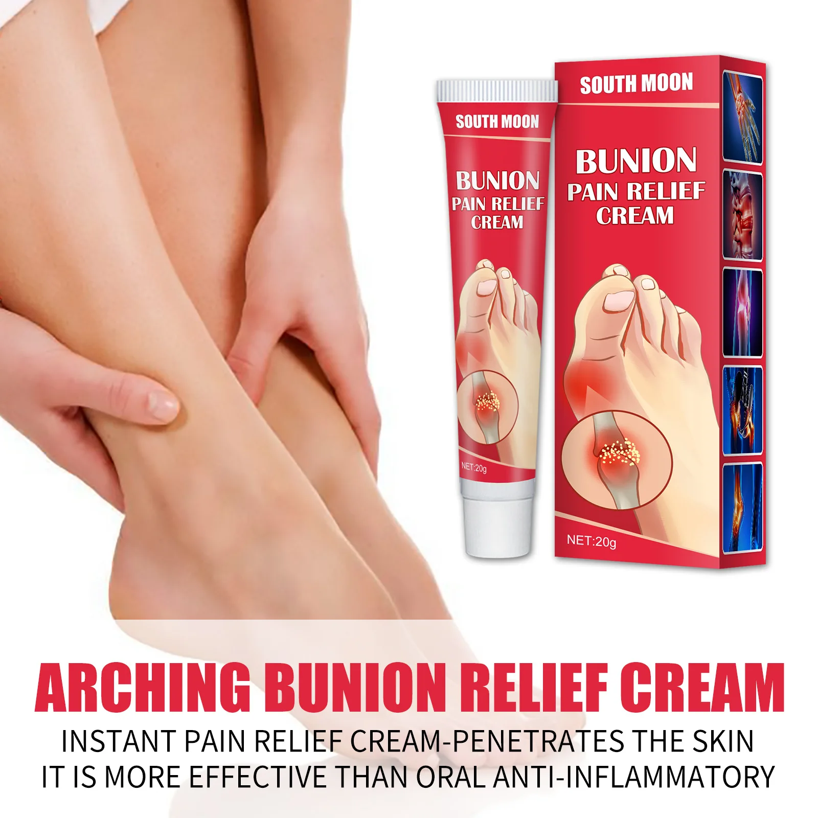 

20g Bunion Gout Pain Relief Ointment Toe Joint Valgus Corrector Cream Hallux Knee Lumbar Arthritis Treatment Medical Plaster