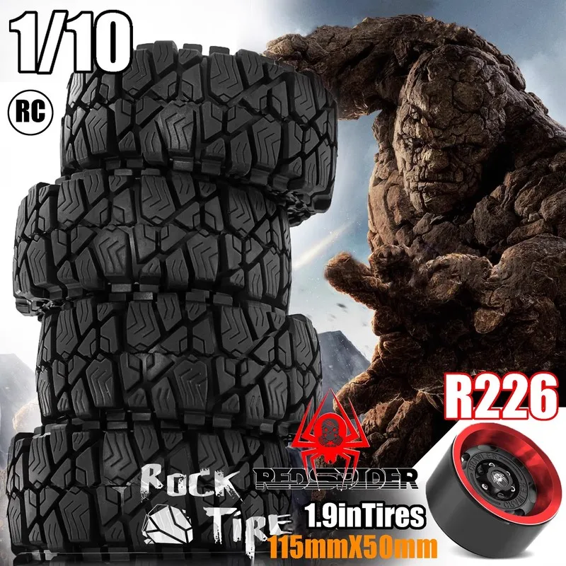 RS Red Spider FMS Daqi 1/10 Ruitai MST CFX Металл 1.9 Ступица колеса Кожаная шина Hunter R226