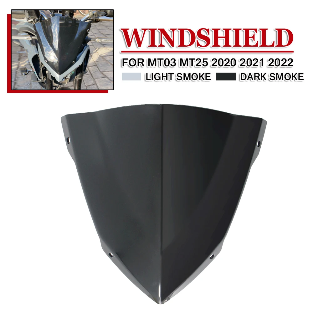 

Windshield With Bracket For Yamaha MT-03 MT-25 MT03 MT25 2020 2021 Motorcycle Windscreen Wind Screen Shield Deflectors Protector