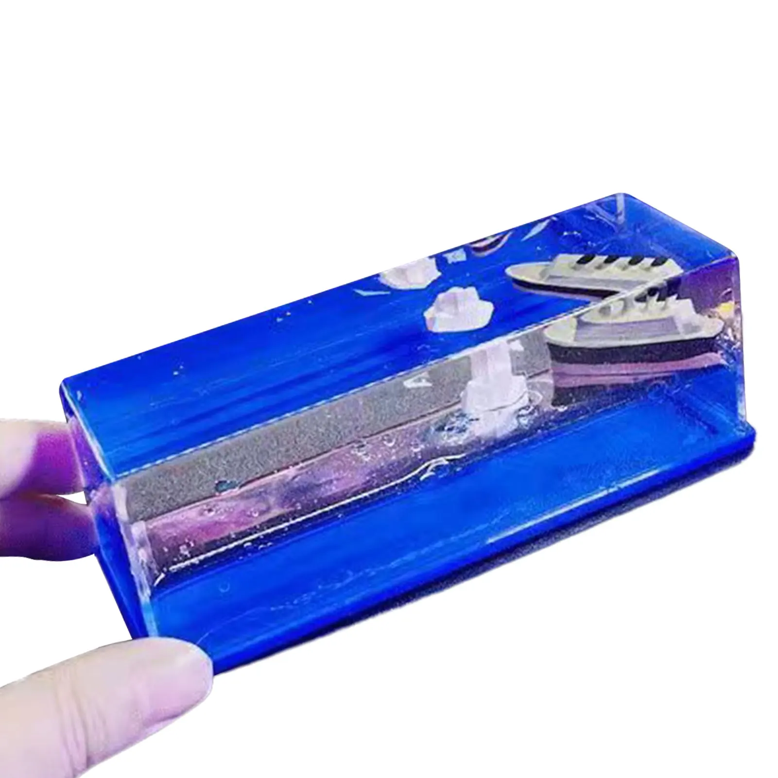 

Decor Decor Boat Model Floating In Water Hitting On Iceberg Boys Girls Gifts Boat Floating In Liquid Novelty Toy Navy Blue