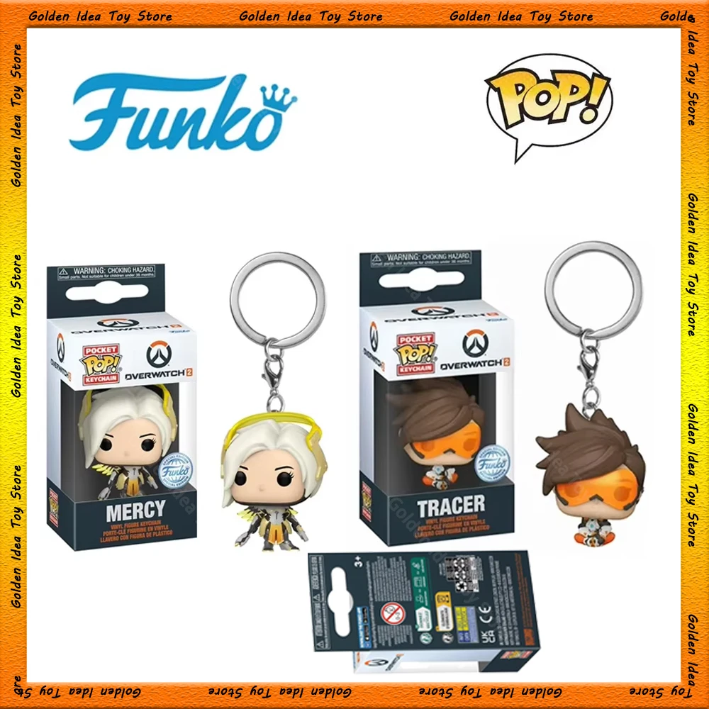 В наличии оригинальная фигурка ангела Funko Pop Overwatch 2 трекера брелок кулон