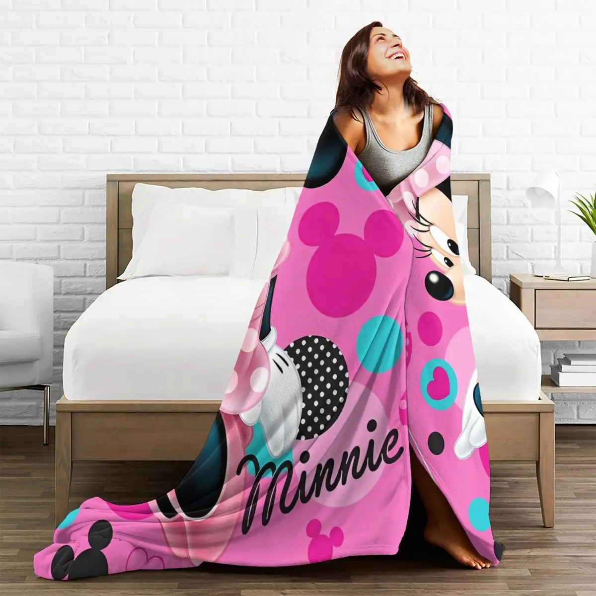 Анимированный фильм Микки и Минни Маус Любовь Теплые одеяла Кемпинг Плюшевое
