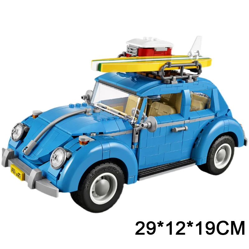 

1193PCS Techinical Bule Beetle Building Blocks 10252 Classic Car Model Creative Assemble Vehicle Bricks Toys For Boys Kids Gift