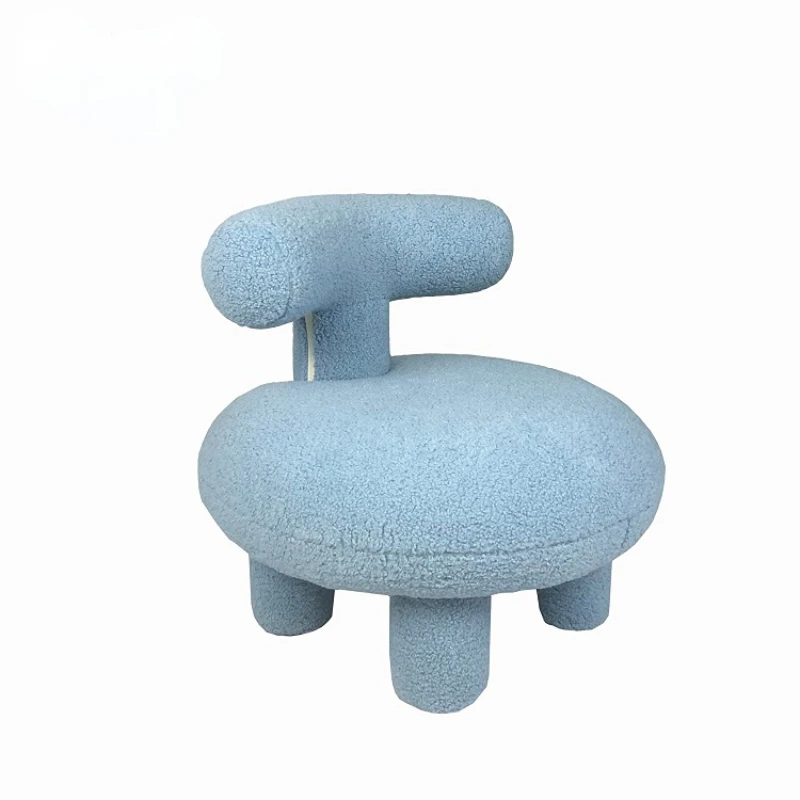 

Nordic cashmere Small Leisure Chair Modern Children Shoe lamb wool Chair bedroom living room kids engel olga chair