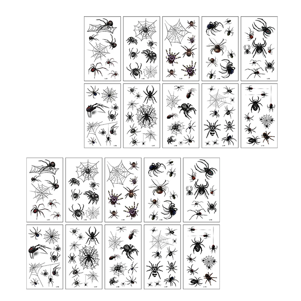

Spider Tattoo Sticker Tattoos Cobweb Stickers Fake Face Spiderweb Temporary Animals