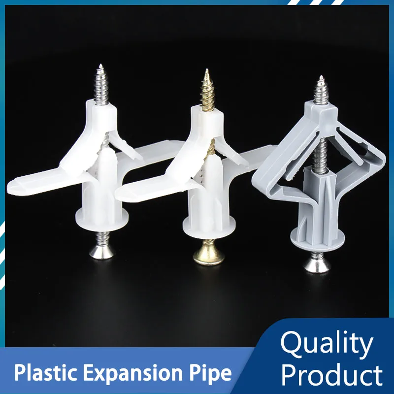 

Plastic Expansion Drywall Anchor Pipe Tube Kit Screw Self Drilling Wall Pierced Gypsum Board Hollow Brick Fiberboard Nail