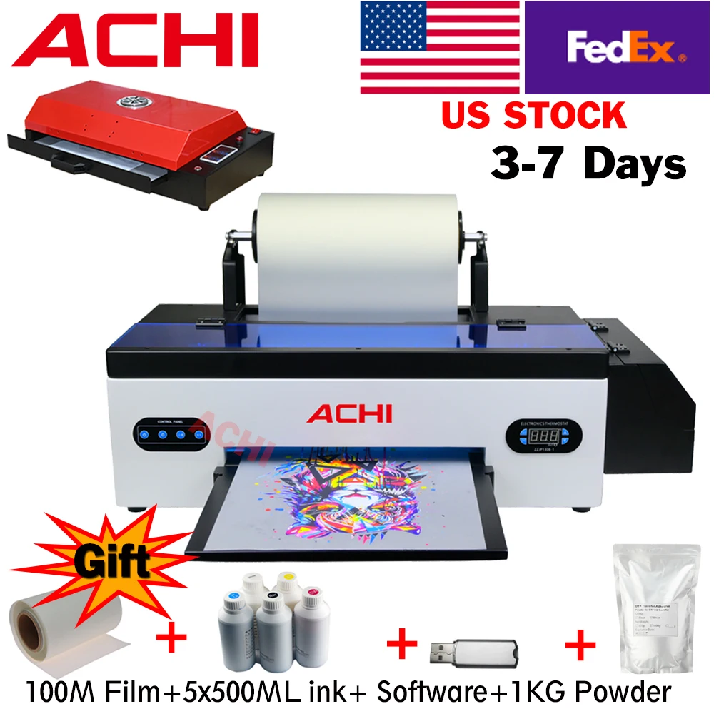 АКЦИЯ США A3 R1390 Принтер DTF Печатная машина для футболок Теплопередача печати на