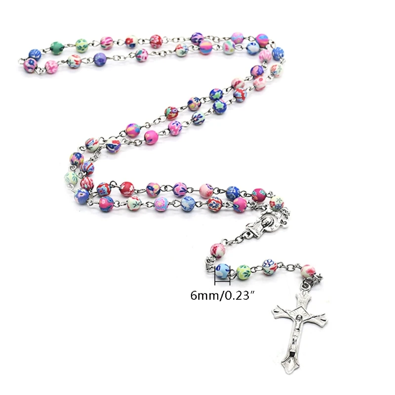 6 мм круглые керамические бусины четки ожерелье для креста кулон католические