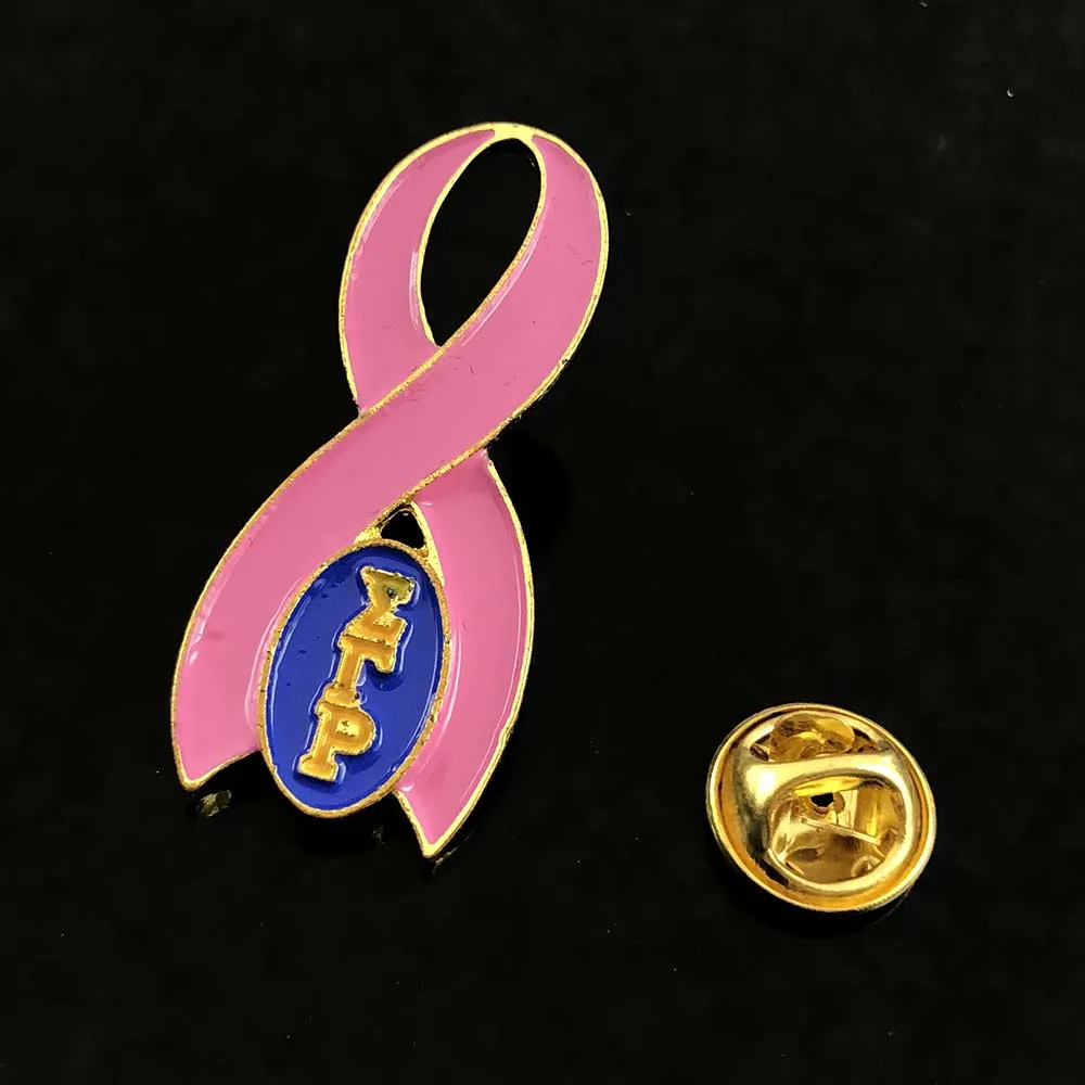 6 стилей греческая буква Sigma Gamma Rho Girl Vote Shield розовая лента лацкан Кнопка значок для
