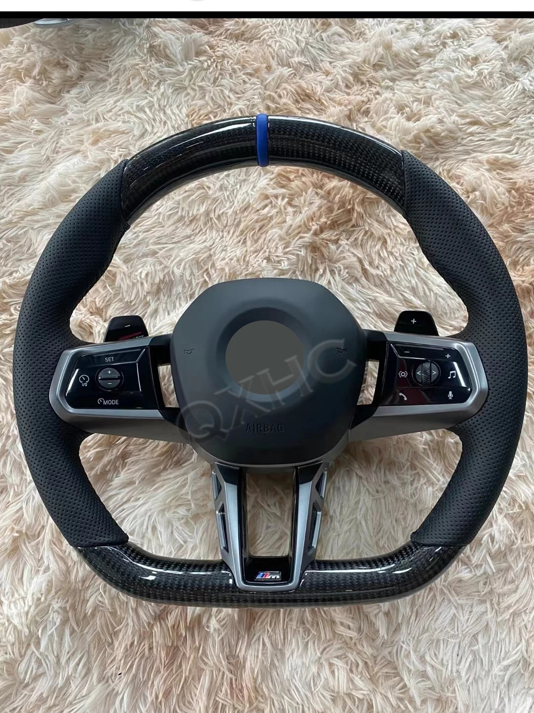 Обновленное кожаное модифицированное рулевое колесо из алькантары для BMW M3 M5 G F