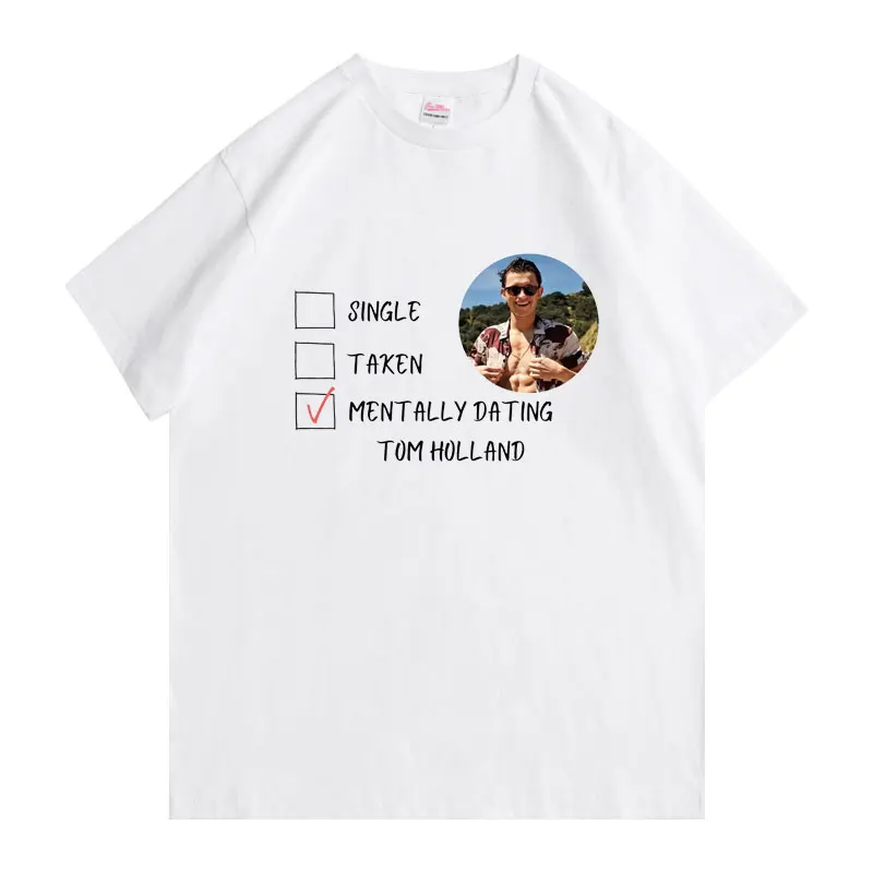 

Funny Tom Holland Same Style Print T-shirt Mens Tshirt Man Streetwear Men Women Harajuku Oversized EU Size T Shirts Short Sleeve