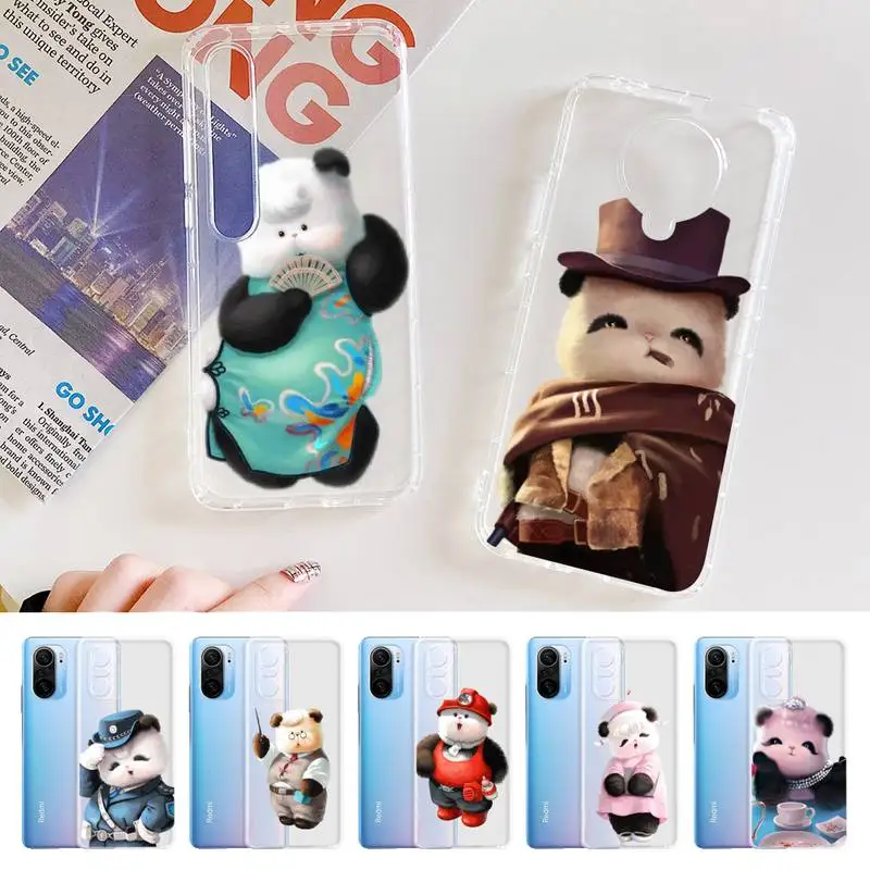 

cute panda Phone Case for Samsung A51 A52 A71 A12 for Redmi 7 9 9A for Huawei Honor8X 10i Clear Case