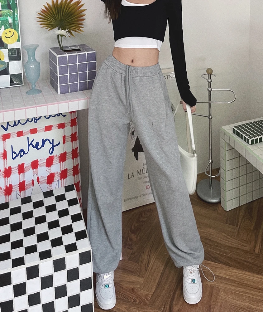 

2022 spring new women's ins tide brand sweatpants women's loose casual all-match sweatpants leggings wide-leg pants