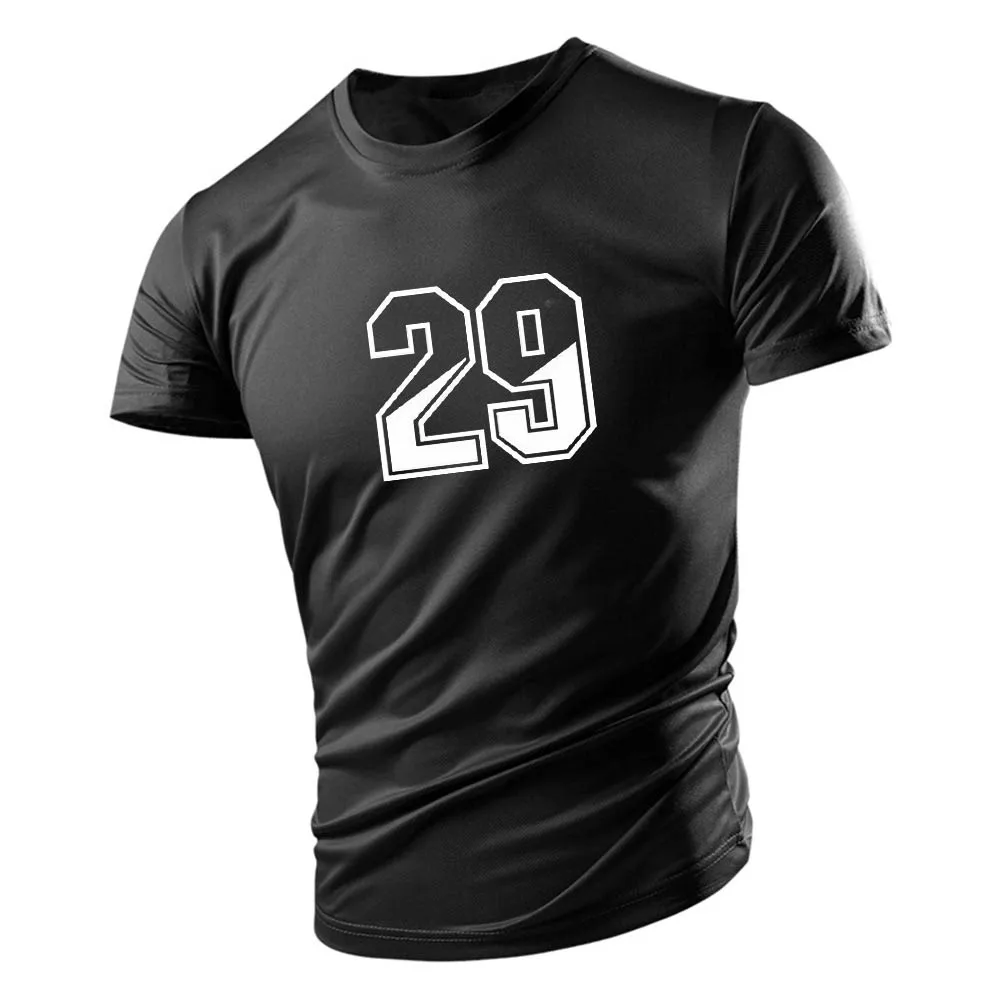 

Summer Outdoor Casual Short Sleeve T-Shirt 2d Letter Print 2023 Men O Collar Loose Comfortable Breathable Quick Dry