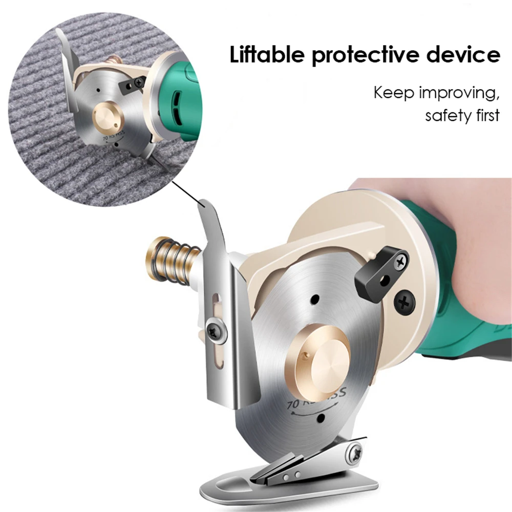 Electric Rotary Cutting Machine Cordless Cloth Scissors Rechargeable Shearing for Paper Carpet Leather