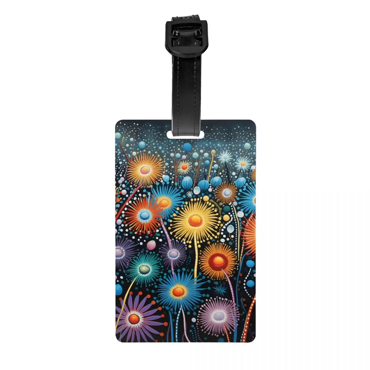 Изготовленная на заказ багажная бирка с австралийским аборигеном в горошек и