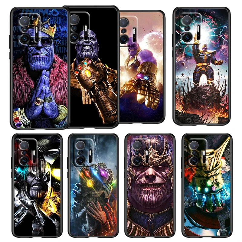 

Thanos marvel hero For Xiaomi 11 11T 10T Note 10 Mi 9T Ultra Pro Lite 5G Funda Silicone TPU Black Phone Case Coque Cover Capa