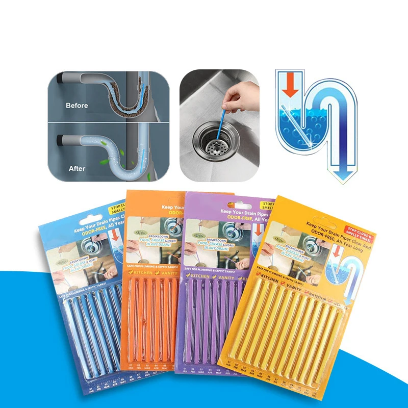 

Pipe Cleaning Stick Household Drain Cleaner Sticks For Drain Pipe Cleaning Stick Household Bathtub Kitchen Toilet Floor Drain