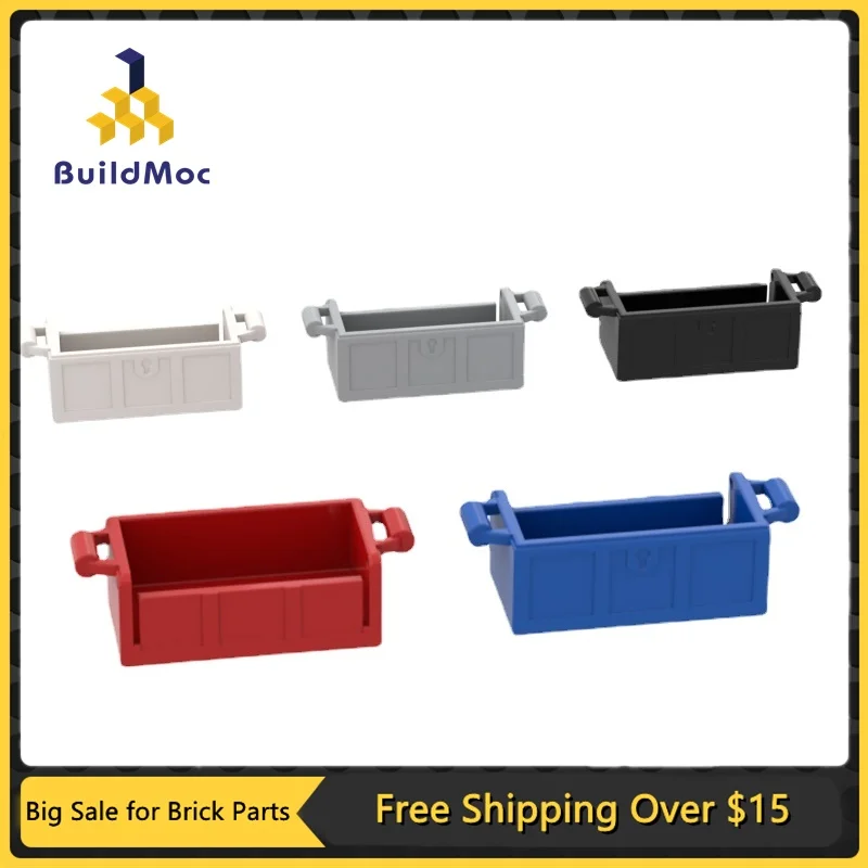 Детали MOC 4738a, 1 шт., нижняя часть груди с сокровищами с задними слотами, Совместимые Кирпичи, сборный конструктор «сделай сам», Детский конструктор-пазл