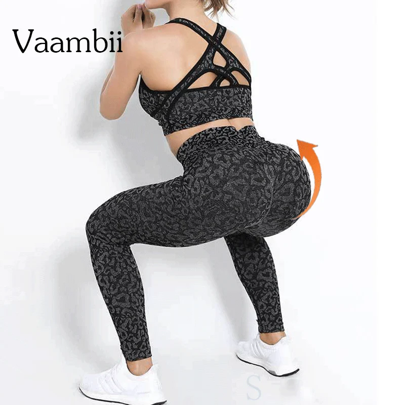 

Leopard Yoga Suit Sport Suit Sports Wear Two Piece Set Gym Outfit Fitness Clothing Sports Sets For Women Workout Sportswear