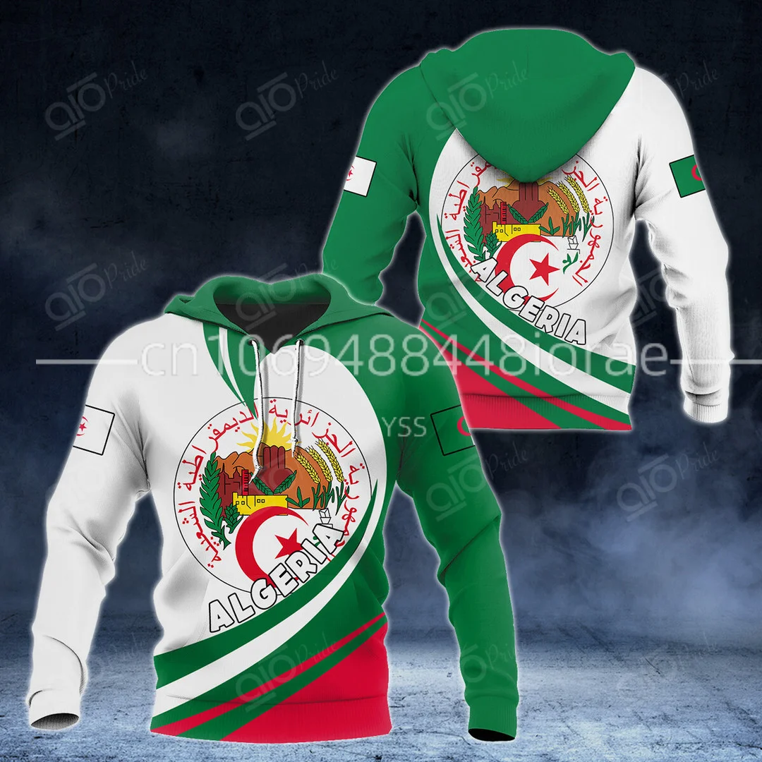 

Algeria Country Hoodie 3d All Over Printed Hoodies Fashion Oversize Zipper Hoodie Men for Women Sweater