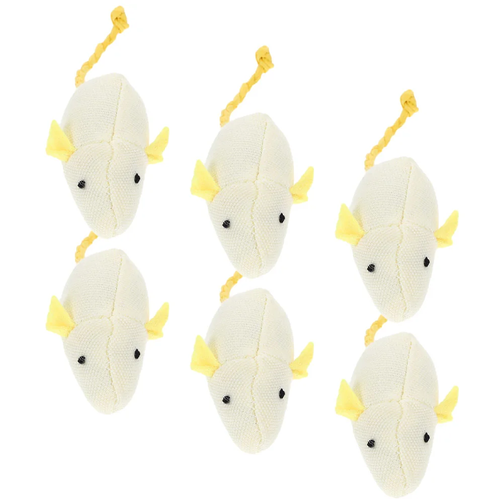 

6 Pcs Interactive Cat Toy Mice Cats Supply Modeling Plush Shape Kitten Toys Mouse