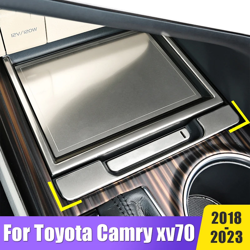 

For Toyota Camry XV70 2018- 2020 2021 2022 2023 Car Center Console Armrest Storage Box Frame Decoration Cover Trim Accessories