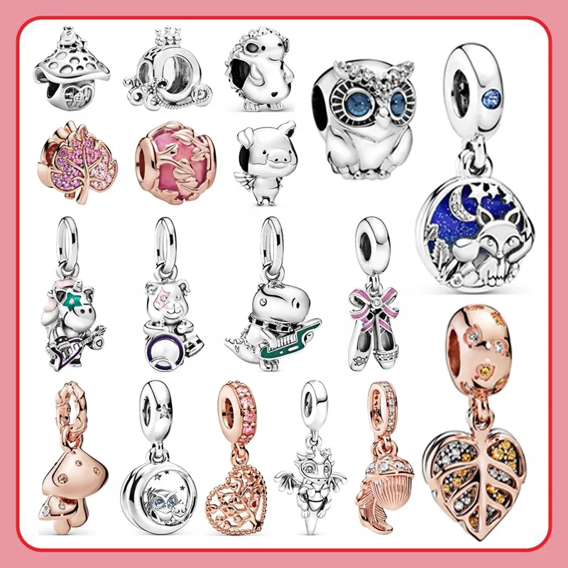 

Suitable For Original Pandora Bracelet Necklace S925 Sterling Silver Magic Dragon Owl Crown Carriage Charm Woman Diy Jewelry