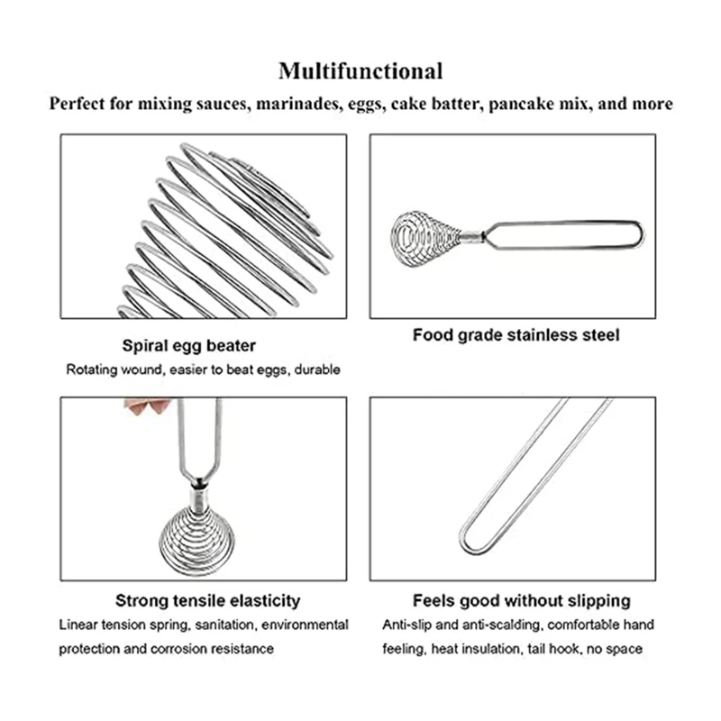 1 шт. венчик для взбивания яиц из нержавеющей стали