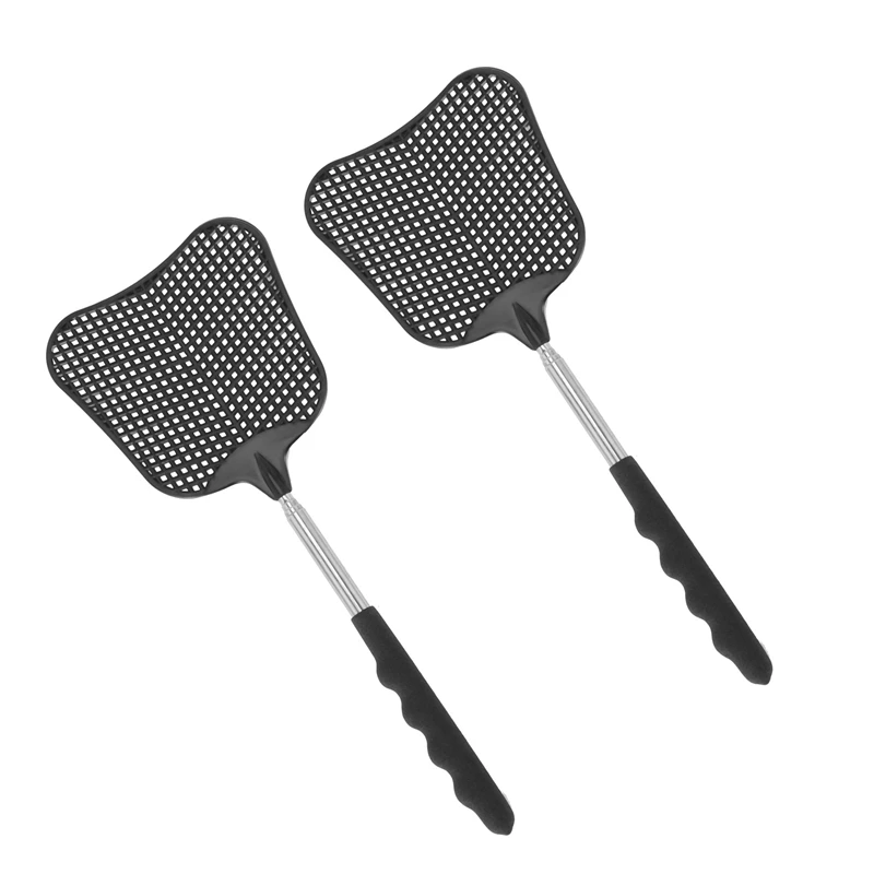 

JEYL Mosquito And Fly Killing Plastic Fly Swatter Retractable Stainless Steel Rod, For Indoor And Outdoor Use (8 Pack)