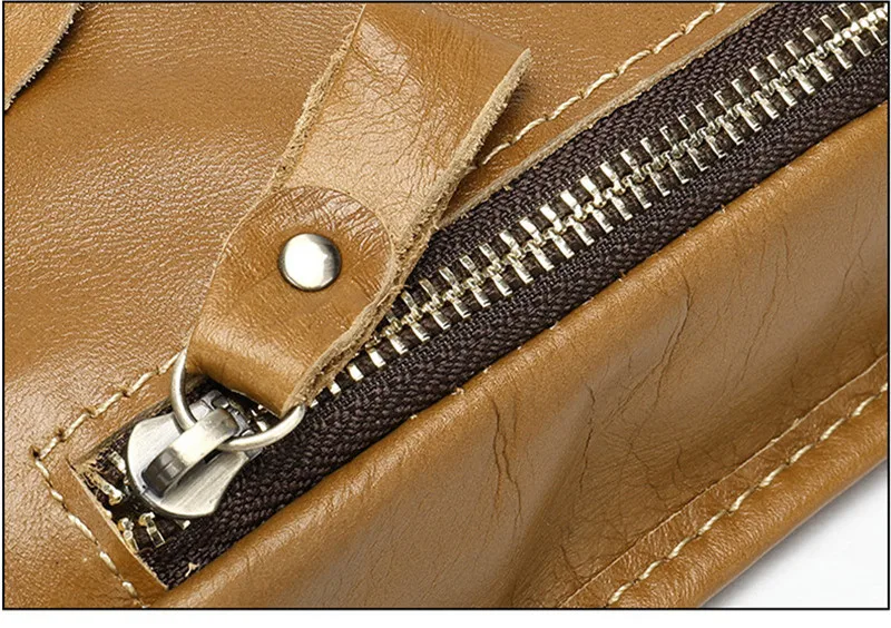 Simple casual men's natural genuine leather leg bag outdoor sports first layer cowhide waist bag retro fashion cycling bag