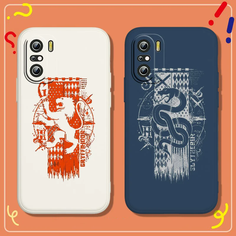 

School of Magic Harryy Potterer logo Phone Case For Xiaomi Redmi K50 K40 10X 10 9T 9AT 9A 9C 9 8A 8 7 6A 5A Gaming Liquid Rope