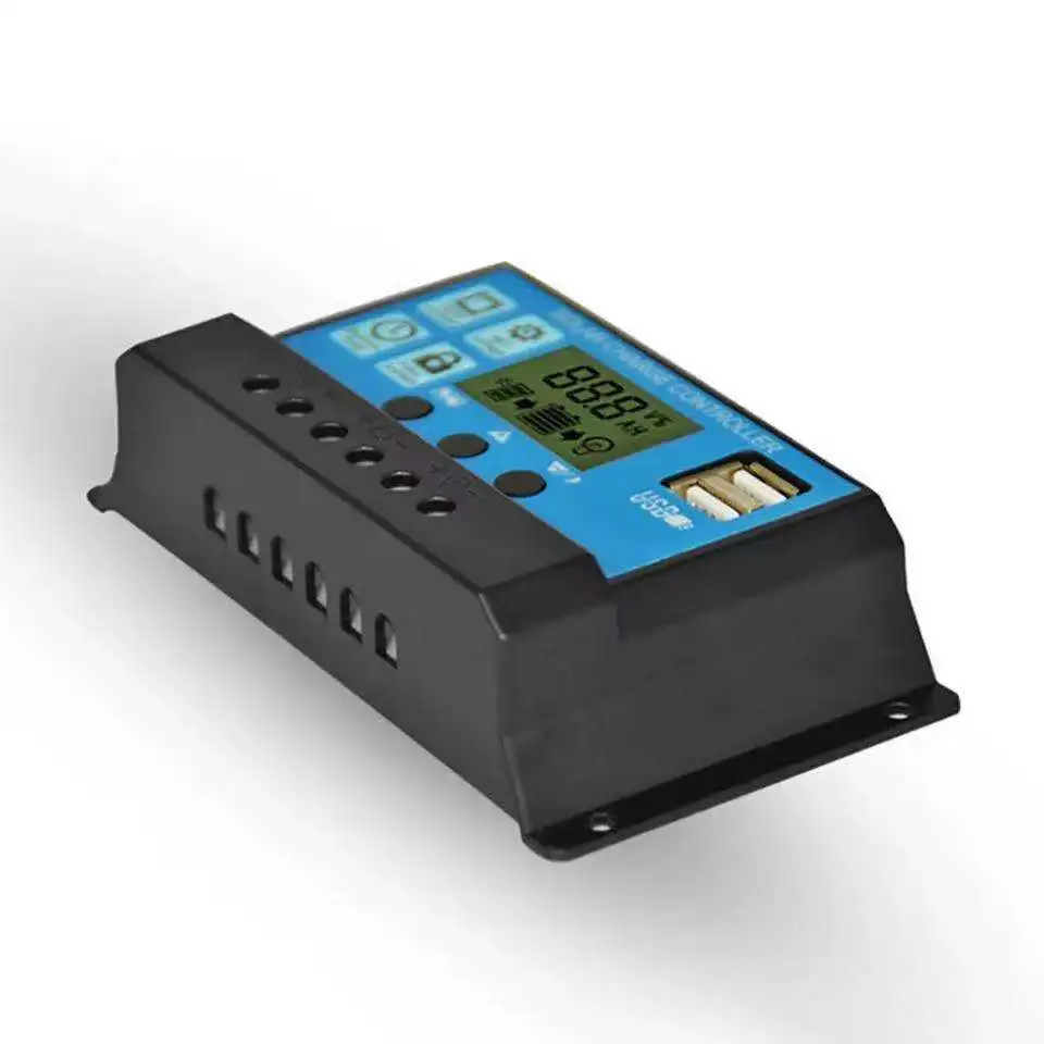 Контроллер заряда солнечной батареи MPPT 10A 20A 30A, двойной USB ЖК-дисплей, 12 В, 24 В, регулятор зарядного устройства панели солнечных батарей с нагрузкой (art.: 3920cbaab8a90) - 3920cbaab8a90