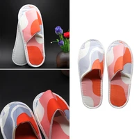 1 pair disposable slippers hotel travel slipper sanitary party home guest use men women unisex open toe shoes salon homestay