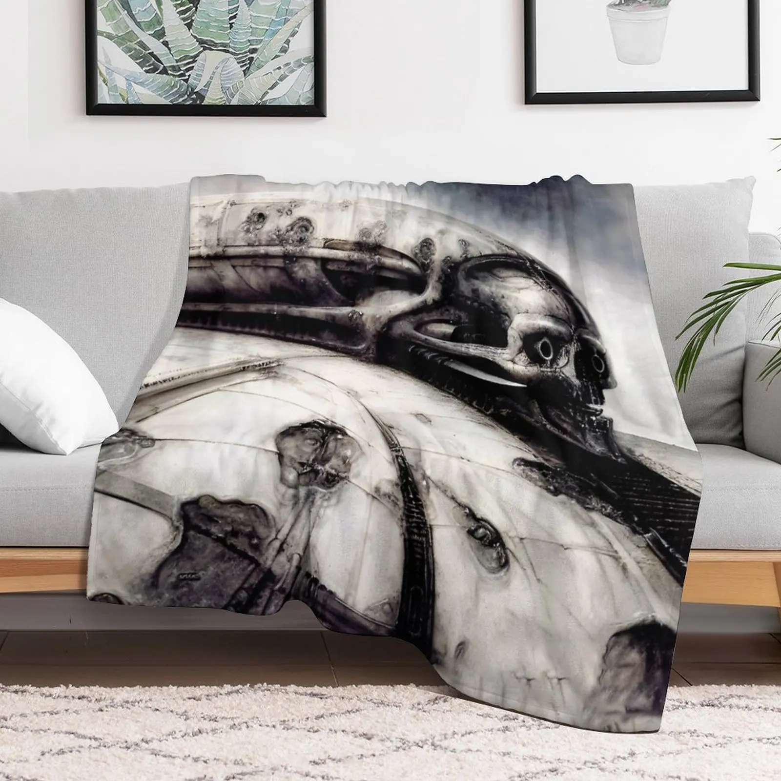 Одеяло с черепом HR Giger в стиле стимпанк диван для детских одеял