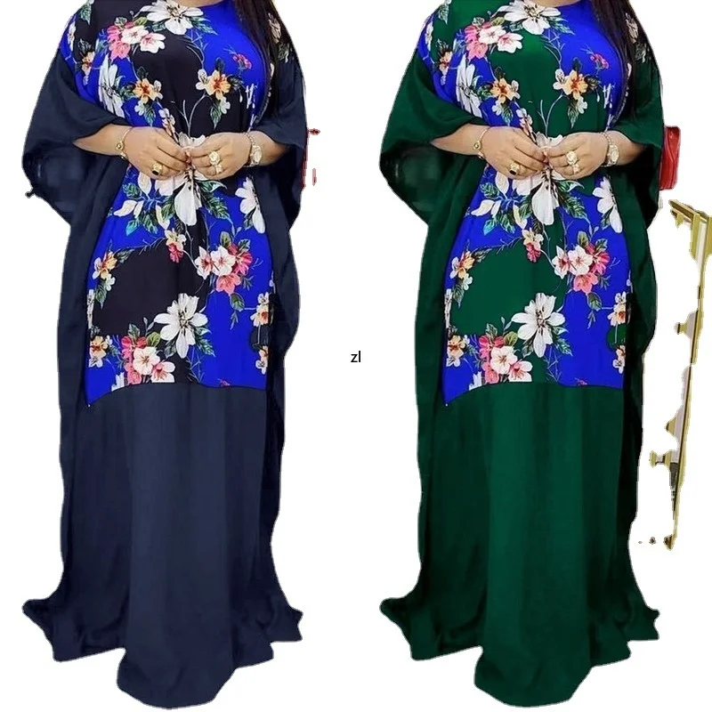 

Ramadan Muslim Kaftan Abaya Dress Women Dubai Elegant Gowns African Chiffon Maxi Dress Plus Size Boubou Robe Djellaba Femme